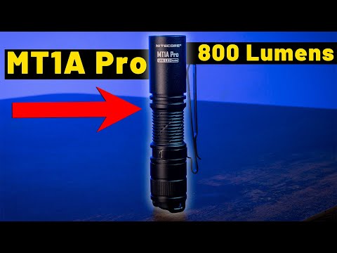 Nitecore MT1A Pro 800 Lumen Rechargeable EDC Flashlight, Use 1xAA