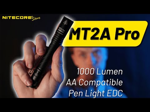 Nitecore MT2A Pro and MT1A Pro EDC Flashlight Bundle - AA and Rechargeable Battery with up to 1000 Lumens