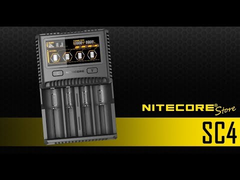 Nitecore SC4 4-Slot Fast Universal Charger for 18650 17650 17670, RCR123A 16340 14500 AA AAA C D