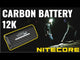 Nitecore Carbon Battery 12K Extended Headlamp Runtime Kit for NU45, NU53, HC65 UHE, and More