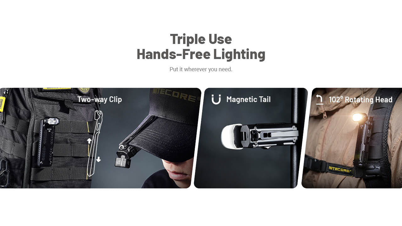 Nitecore EDC09 Swivel Head 1600 Lumen Rechargeable EDC Flat