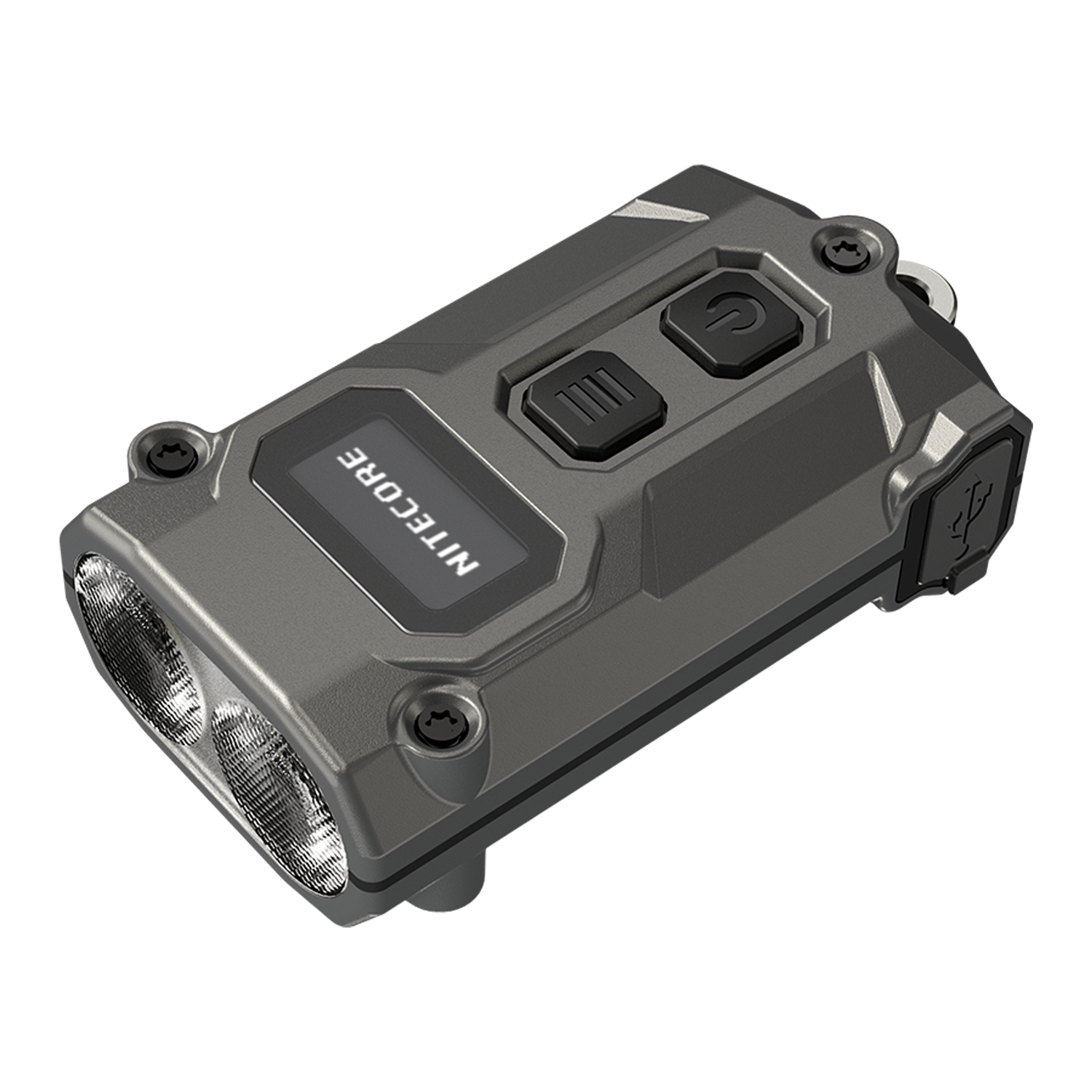 Nitecore TINI 3 600 Lumen Multi-Color Rechargeable Keychain Flashlight Gray
