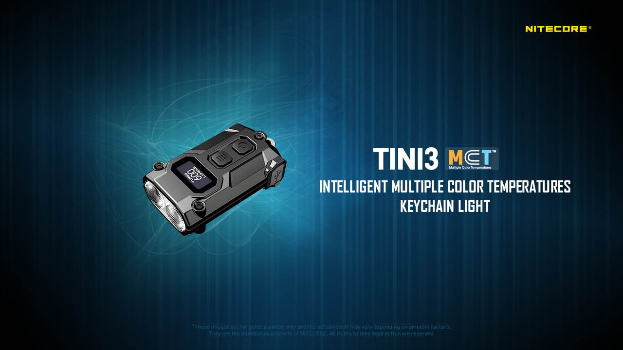 Nitecore TINI 3 600 Lumen Multi-Color Rechargeable Keychain