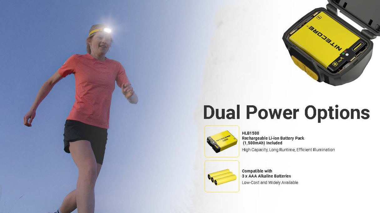 Nitecore UT27 MCT 800 Lumen Running Headlamp with NB10000 Gen3 Power Bank Bundle