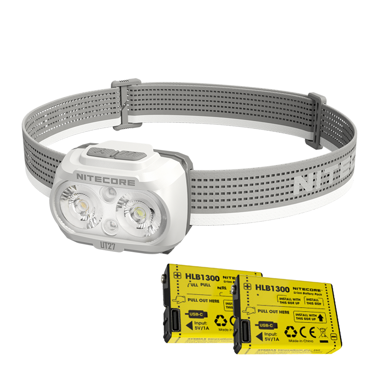 Nitecore UT27 Pro 800 lumen Rechargeable Running Headlamp - Includes Extra HLB-1300 Battery