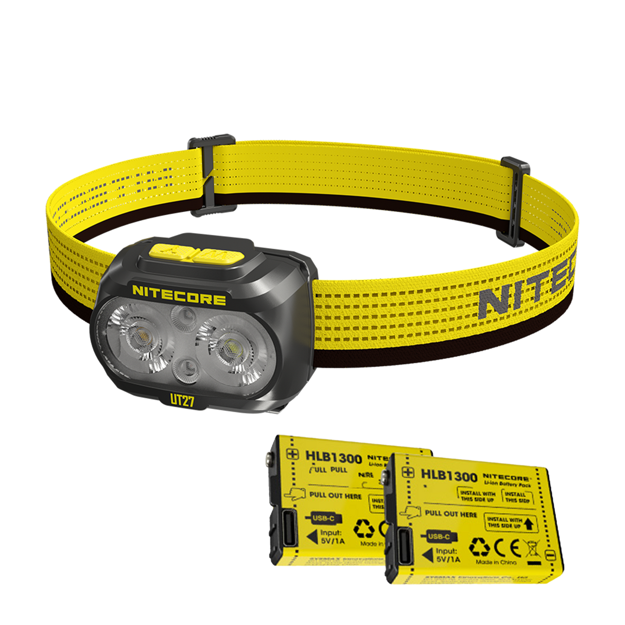 Nitecore UT27 Pro 800 lumen Rechargeable Running Headlamp - Includes Extra HLB-1300 Battery